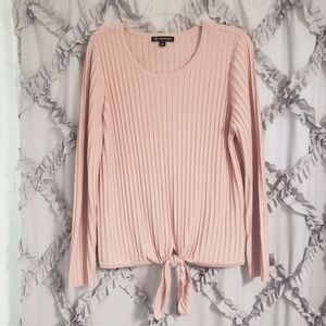 INC. Pink Ribbed Sweater in size Large